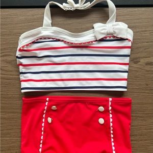 Janie and Jack Halter 2-piece swimsuit. Size 7.